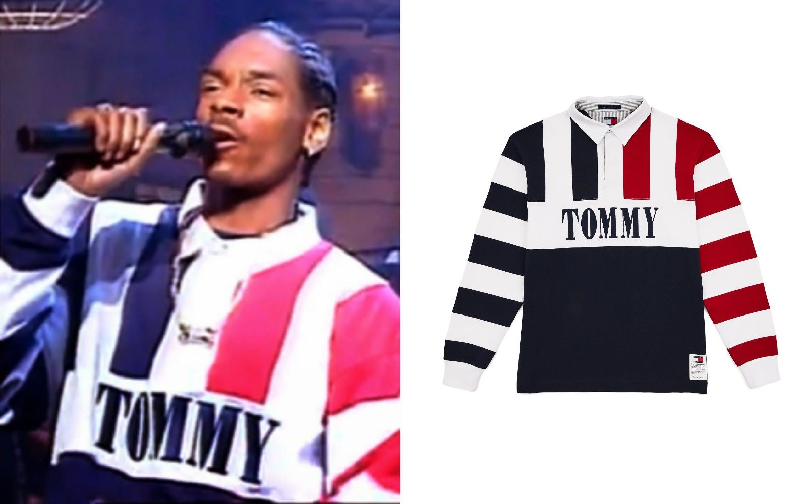 Rapper Snoop Dogg và chiếc áo biểu tượng của hãng thời trang Tommy Hilfiger