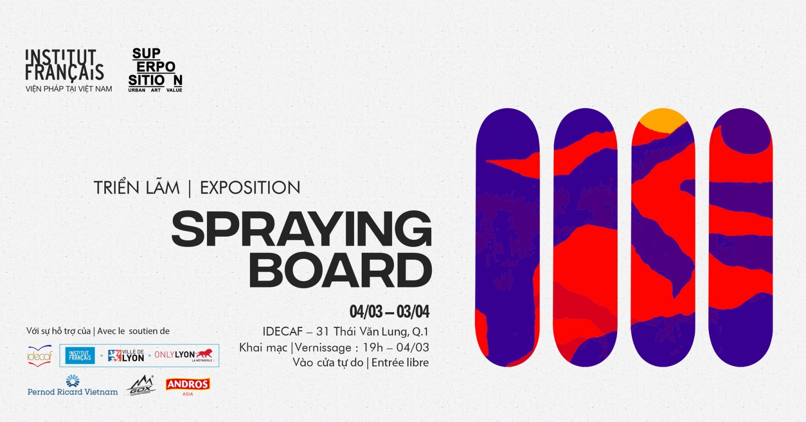 Spraying Board Vietnam - Triển lãm thể hiện sự giao thoa giữa trượt ván và nghệ thuật đường phố đầu tiên ở Châu Á