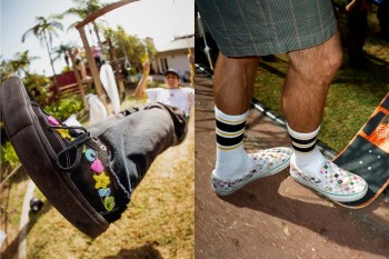 Vans và Frog Skateboards kết hợp ra mắt mẫu giày Vans Old Skool và Slip-On nhìn cực "hoa lá cành"