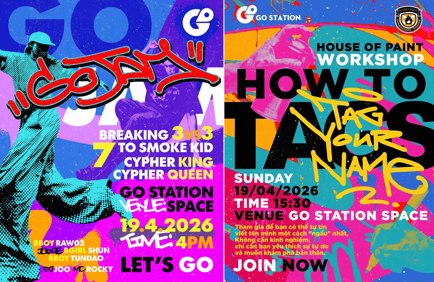 Tự mình trải nghiệm các hoạt động nghệ thuật đường phố tại Go Station Space!