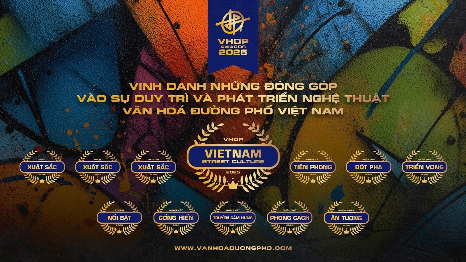 VHDP AWARDS 2025 - Nơi Vinh Danh Những Nhân Vật Nổi Bật Của Nền Văn Hoá Nghệ Thuật Đường Phố Tại Việt Nam
